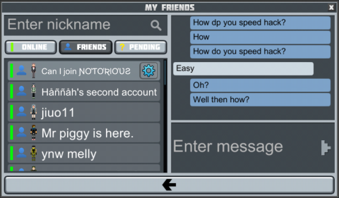 Chat with speed hacker